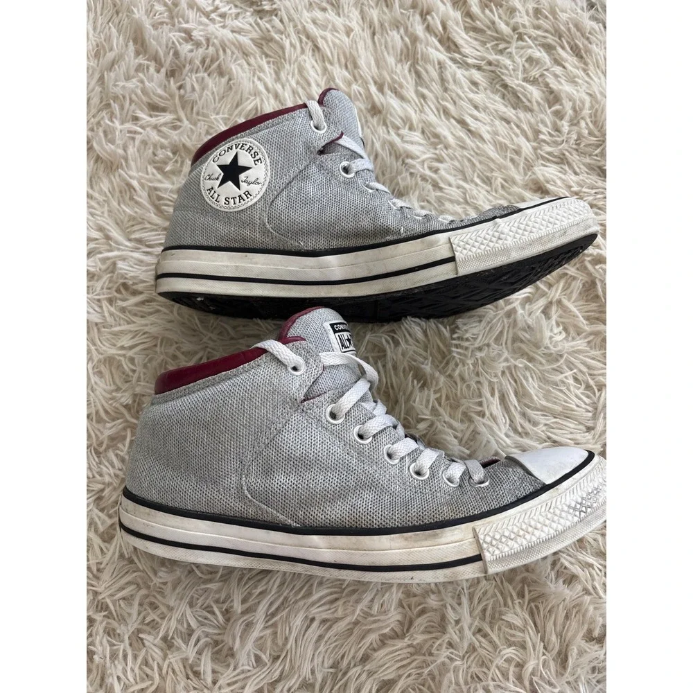 Converse Chuck Taylor All Star Mid Top Sneakers Gray Unisex Sz 8.5 Mens wom 10.5 - Picture 3 of 8